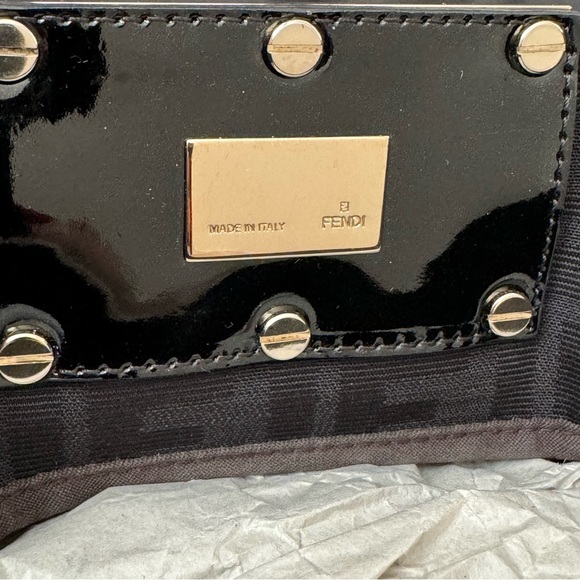 Fendi Black Zucca Canvas Large Mia Tote - Picture 6 of 12